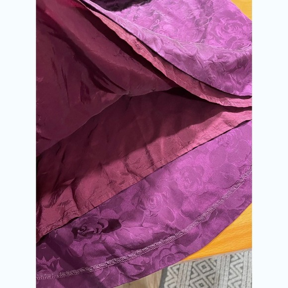 VTG 90s Loose L 12 Argenti Silk Floral Dress Purple Sleeveless Knee Length Shift - Picture 8 of 10